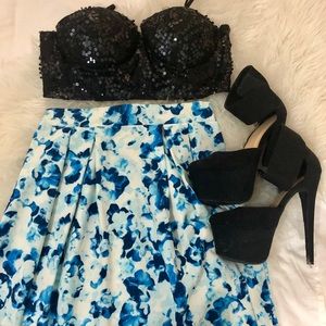 Ark & Co. Black Sequenced Crop Top